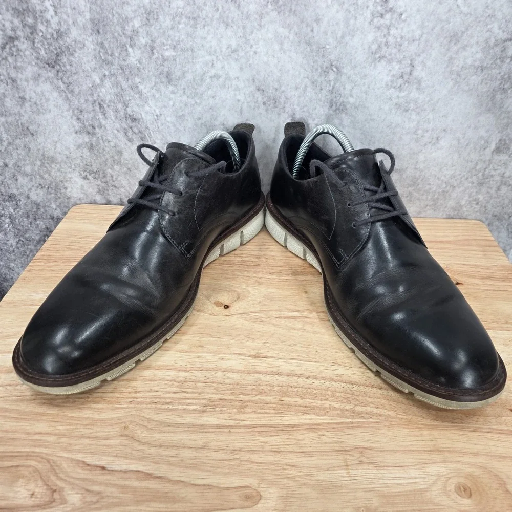 Ecco Jeremy Derby Shoes Mens 43 US 9 - 9.5 Black Hybrid Oxford  Casual Sneaker